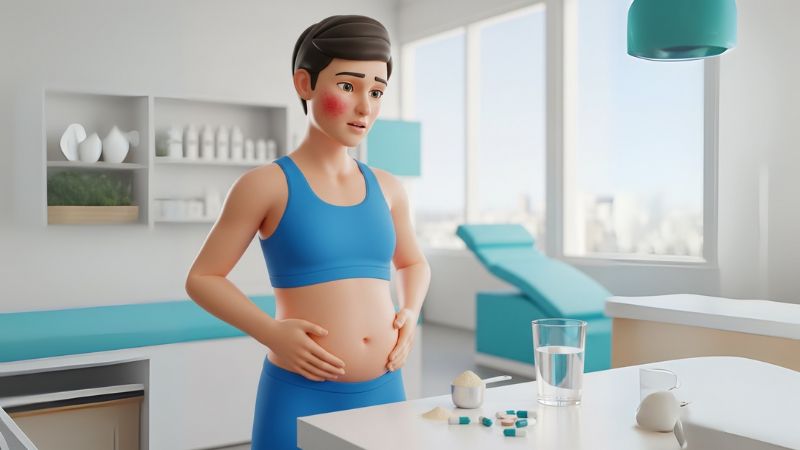 Uong collagen bi roi loan tieu hoa