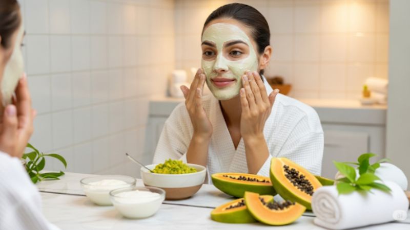 Mat na du du xanh va sua chua