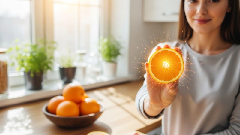 Trong qua cam co nguon vitamin C doi dao