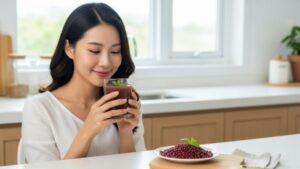 Uong nuoc dau do lam trang da